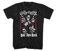 Aerosmith - Eat The Rich Teschio - American Classici - Solido Nero Adulto Corto
