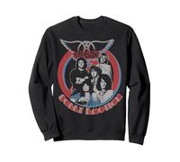 Aerosmith - Emozione Felpa, Unisex per Adulti, Nero, S