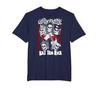 Aerosmith - Mangia i ricchi Maglietta, Uomo Taglie Grandi, Navy, 6X Tall