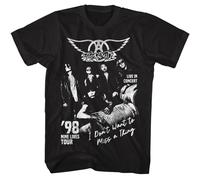 Aerosmith - Miss A Cosa - American Classici - Solido Nero Adulto Manica Corta T