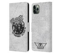 AEROSMITH NERO E BIANCO CUSTODIA COVER A PORTAFOGLIO PER APPLE iPHONE TELEFONI