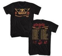 Aerosmith - Permanente Tour 87-88 - American Classici - Solido Nero Adulto Corto