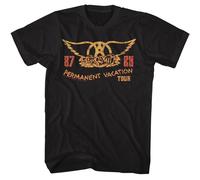 Aerosmith - Permanente Vacanza Tour 87-88 - American Classici - Solido Nero Adul