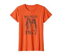 Aerosmith - Traccia la Linea 1977 Maglietta, Donna, Arancio, XXL