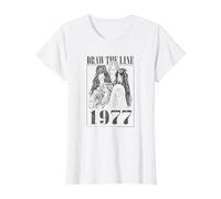 Aerosmith - Traccia la Linea 1977 Maglietta, Donna, Bianco, M