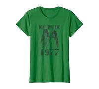 Aerosmith - Traccia la Linea 1977 Maglietta, Donna, Verde Mela, 3XL