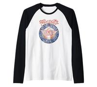 Aerosmith Ufficiale Aero Force One Eagle Fan Merch Maglia con Maniche Raglan