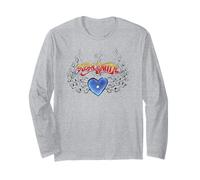 Aerosmith Vintage Heart Flame Rock Music by Rock Off Maglia a Manica