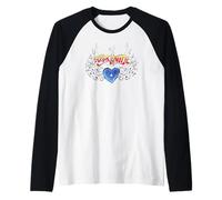 Aerosmith Vintage Heart Flame Rock Music by Rock Off Maglia con Maniche Raglan