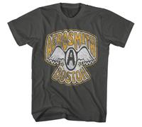 Aerosmith - Vintage Logo Boston - American Classici - Solido Gray Adulto Corto
