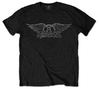 Aerosmith 'Vintage Logo' (Nero) T-Shirt - NUOVO E UFFICIALE