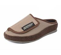 Aerosoft Pantofole 6032-4P Donna Uomo Antiscivolo Chiusura a strappo (taupe, 41)