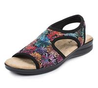 Aerosoft Sandali Stretch 05 Donna Leggero Senza pressione (fiore nero, 39)