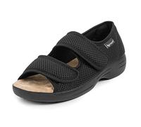 Aerosoft Sandali Stretch 06 Donna Uomo Pantofole Antiscivolo Chiusura a strappo (nero, 38)