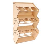 Aerosol Can Holder - Organises 9 Spray Paint Cans, 3-Tier Vertical Rack Space Saving Tray, 41.9cm X 25.4cm Sizing + Secure Enclosed Holes, Durable Medium Density Fibreboard - For Workshop & Art Studio