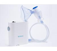 Gima - Aerosol Myneb con Microcompressore a Pistone, per Aerosolterapia, Nebulizzatore Fasterjet, con Sistema Valvolare Breath Enhanced, per Adulti e Bambini, Compatto, Rapido e Silenzioso.