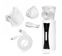 Aerosol Portatile per Bambini e Adulti, Nebulizzatore Silenzioso Inalatore Nebulizzatore Portatile Aerosol Ricaricabile tramite Cavo USB per Adulti Bambini Case Viaggi