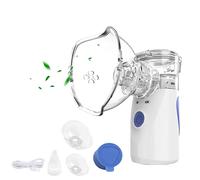 Aerosol Portatile Silenzioso per Adulti & Bambini, Inalatore Neonato Ricaricabile USB, Apparecchio Aerosol Ultrasuoni con 2 Maschere & 1 Boccaglio, Nebulizzatore per Viaggi per Viaggi Domestico(Blu)