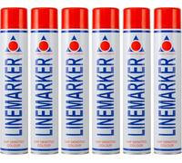 Aerosol Solutions Rosso Line Marker Marcatura Spray Vernice 750ml (6 Confezione)