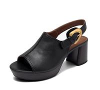 Aerosoles Donna Chancey, Morbida ecopelle nera, 37.5 EU Larga
