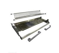 AERREGI KIT SCOLAPIATTI COLAPIATTI INOX AD INCASSO 86CM CON VASCHETTA RACCOGLI GOCCE TUTTO INOX E TELAIO CON SUPPORTI
