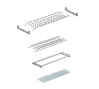 AERREGI KIT SCOLAPIATTI IN ACCIAIO INOX DI ALTA QUALITA' 56cm PER PENSILI DA 60cm | SCOLAPIATTI COMPLETO DI TELAIO E VASCHETTA RACCOGLIGOCCE IN PVC | DESIGN COMPATTO ED ELEGANTE | MADE IN ITALY |