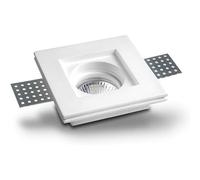 AERREGI PORTAFARETTI IN GESSO SET DA 20 PEZZI | QUADRATI 10x10 cm ADATTO PER LAMPADE GU10 E MR 16 | COMPLETO DI FERMA FARETTO E PORTALAMPADA| QUADRATI AD INCASSO PER SOFFITTI