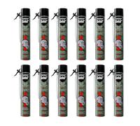 AERREGI Schiuma Poliuretanica Manuale - Set da 6 o 12 Pezzi - Alta Espansione, Isolante Termico e Acustico, Forte Adesione su Cemento, Legno, Metallo - Uso Interno ed Esterno (12)