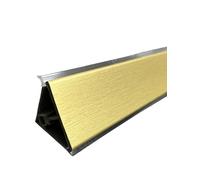 AERREGI SET ALZATINA TRIANGOLARE 4 METRI | 2 PEZZI DA 2 MT | SPALLETTA PER TOP CUCINA | COLORE ORO SATINATO COMPLETA DI ACCESSORI | LUNGHEZZA 2 METRI | ALZATINA RESISTENTE MADE IN ITALY