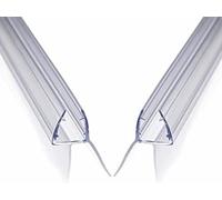AERREGI SET COPPIA GUARNIZIONI PER VETRO E PER BOX DOCCIA PER ANTA 80cm DOPPIA ALETTA MORBIDA PER VETRO 6 E 8 mm GUARNIZIONE TRASPARENTE