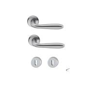 AERREGI SET COPPIA MANIGLIE A GOCCIA PER PORTE CROMO SATINATO