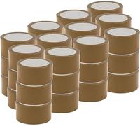 AERREGI SET DA 6 E 36 PEZZI DI NASTRO ADESIVO TRASPARENTE E AVANA | MISURA 132 m X 50 mm | RESISTENTE E ULTRA FORTE (36, Avana)