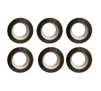 AERREGI SET DA 6 E 36 PEZZI DI NASTRO ADESIVO TRASPARENTE E AVANA | MISURA 132 m X 50 mm | RESISTENTE E ULTRA FORTE (6, Avana)