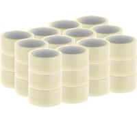 AERREGI SET DA 6 E 36 PEZZI DI NASTRO ADESIVO TRASPARENTE E AVANA | MISURA 66 m X 50 mm | RESISTENTE E ULTRA FORTE (36, Trasparente)