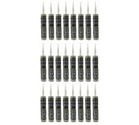 AERREGI Silicone Acrilico bianco, Set da 1, 12 o 24 Pezzi con cartuccia da 310 ml per applicazioni su muri, Adesivo muro elastico e verniciabile (24)