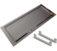 AERREGI Vaschetta in Acciaio Inox per pensili per Scolapiatti da 45 centimetri Vaschetta a incasso con coppia staffe inclusa lunghezza 39 centimetri in Acciaio Inox resistente e di alta qualità