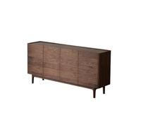 AERTSDFGT Mobile Buffet Moderno Credenza in legno massello di noce nero, semplice e moderna, for soggiorno, ingresso, camera da letto, stile Wabi-sabi Vetrine Portaoggetti