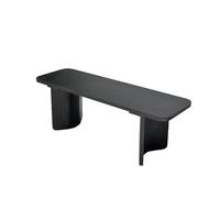 AERTSDFGT Sgabello per Piccoli Gradini Panca da tavolo pranzo semplice, piccolo appartamento, sgabello rettangolare nero for cambiare le scarpe(140x38x42cm)