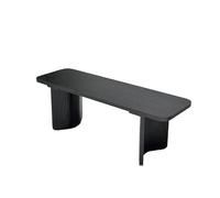 AERTSDFGT Sgabello per Piccoli Gradini Panca da tavolo pranzo semplice, piccolo appartamento, sgabello rettangolare nero for cambiare le scarpe(120x38x42cm)