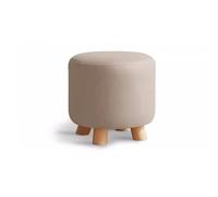 AERTSDFGT Sgabello per Piccoli Gradini Sgabello in legno massello da pranzo semplice e moderno for cambio scarpe for porta del soggiorno Tecnologia domestica Panno Comodo sgabello rotondo(A)
