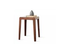 AERTSDFGT Sgabello per Piccoli Gradini Sgabello in legno massello impilabile in noce nera for la casa Soggiorno quadrato Panca da ristorante moderna e minimalista