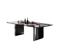 AERTSDFGT Tavoli da Cucina Tavolo da pranzo in marmo naturale, luminoso, di lusso, for piccole ville, rettangolare Mobili da Sala da Pranzo