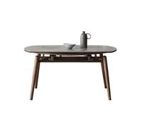 AERTSDFGT Tavoli da Cucina Tavolo Da Pranzo Semplice Nordico In Legno Massello Tavolo Da Pranzo Pieghevole Creativo In Ardesia A Scomparsa Mobili da Sala da Pranzo(S:120CMX75CMX75CM)