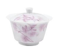 AERTSDFGT Tazzine da tè Piccole Ciotola da tè in ceramica dipinta a mano con cuore viola Twilight, set for la casa, squisito Kung Fu donna, non calda Tazza da tè Kungfu