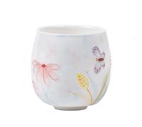 AERTSDFGT Tazzine da tè Piccole Tazza da tè in ceramica dipinta a mano con materiale in pile, fiore, farfalla, tazza ospite, singola for preparare il Tazza da tè Kungfu
