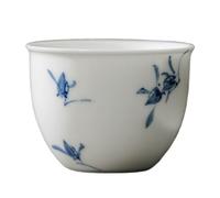 AERTSDFGT Tazzine da tè Piccole Tazza in barattolo for la casa Tazza da tè con orchidea farfalla dipinta a mano Tazza for ospite personale singola Set da tè in ceramica Kung Fu Tazza da tè Kungfu