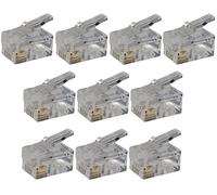 Aerzetix - 10 x connettore spina RJ9 4pin 4P4 C