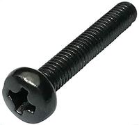 Aerzetix: 100 bulloni viti a testa cilindrica M2,5 x 16 mm DIN7985 Acciaio annerito Impronta PH1 Phillips C18004