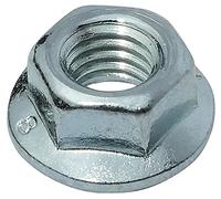 AERZETIX - C19226 - Set di 50 dadi esagonali con flangia dentatura di bloccaggio dado flangiato M5 8 mm H5 mm - in acciaio zincato - dado di sicurezza autobloccante