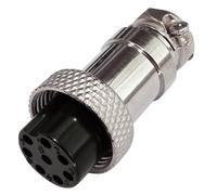 Aerzetix - C43837 - Connettore per microfono GX16-8p - spina femmina diritta a 8 pin - saldatura - per cavo